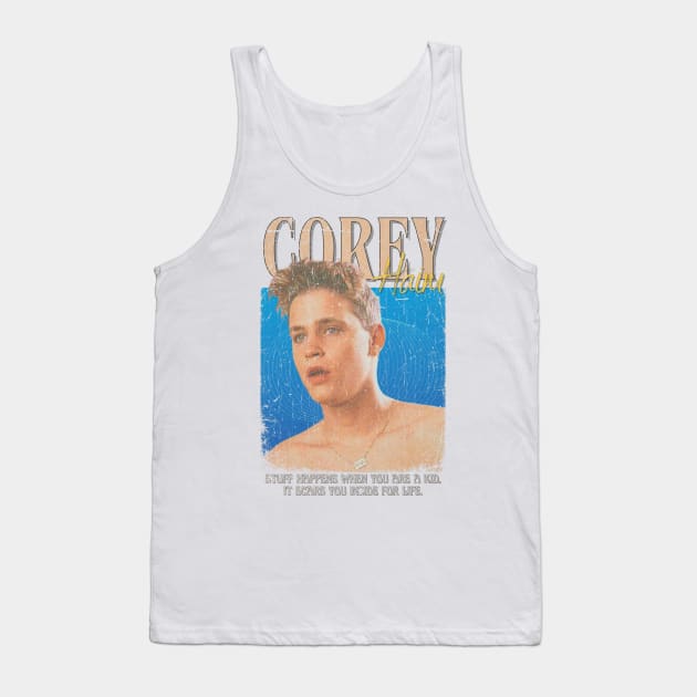 Corey Haim Vintage 1980 // Stuff happens when you are a kid, it scars you inside for life Original Fan Design Artwork Tank Top by A Design for Life